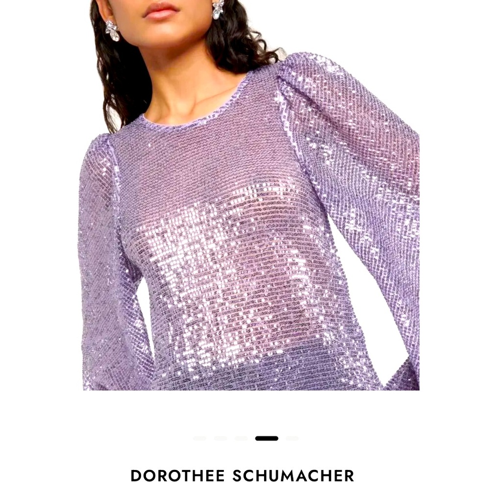NWT Dorothee Schumacher Sparkling Moment Blouse. Lilac.